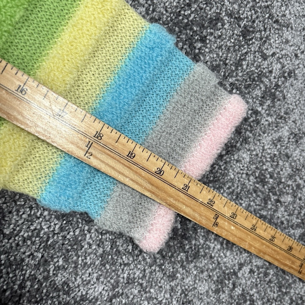 Vintage 60s 70s Rainbow Pastel Striped Cardigan Sweater Women's Small Japanese - Picture 11 of 11